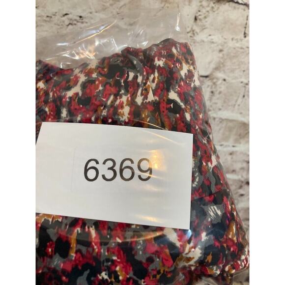 Julian Taylor Top Womens 20W Red & Rust Animal Print Cowl Neck Stretch Plus - Picture 10 of 13